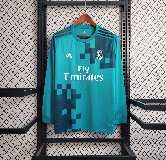 Long Sleeve 2017/2018 Real Madrid Third Away Retro Football Shirt