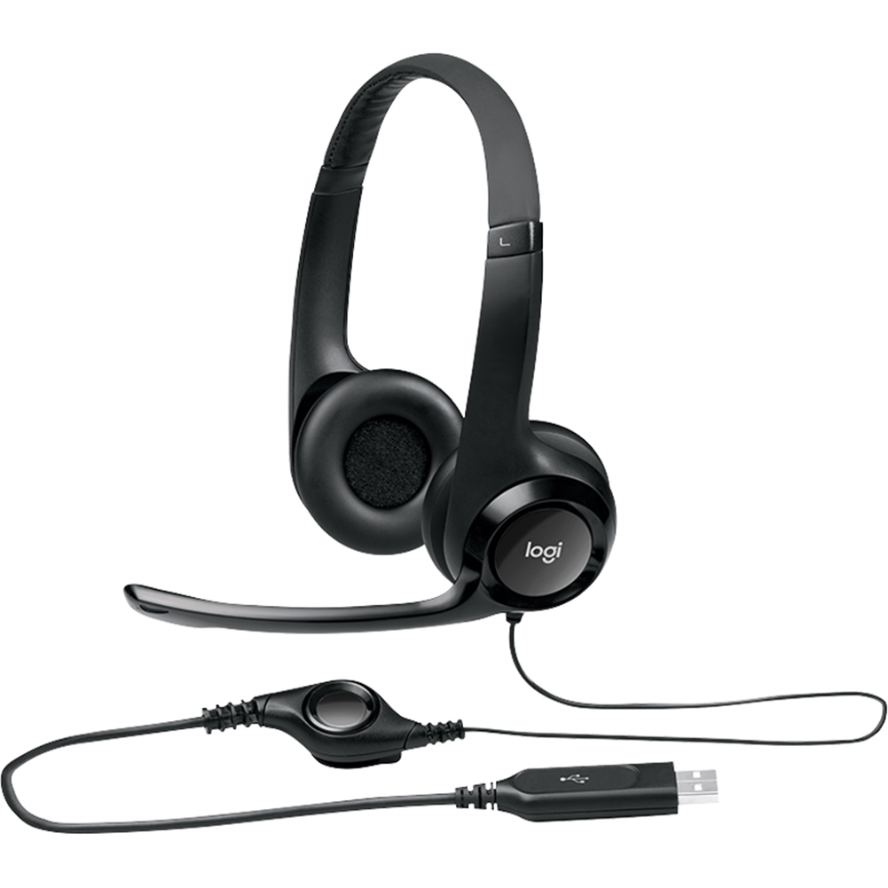 

Logitech H390 Over-ear Stereo Headphones Wired Headset with Microphone, 501 Original