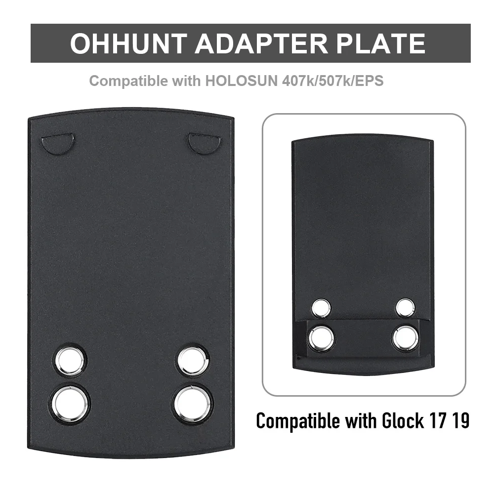 ohhunt® Adapter Plate for Glock Compatible with Holosun 407K 507K EPS Carry and RD U1