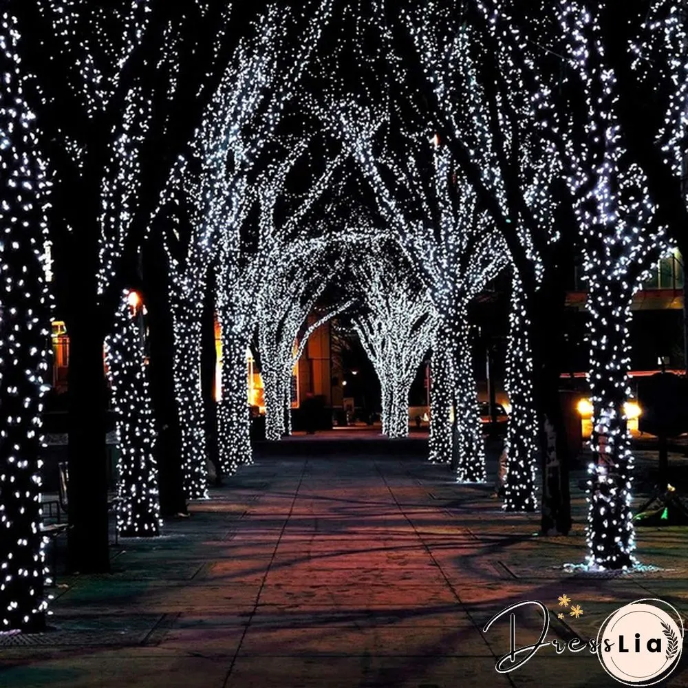 Outdoor Lighting String 200 LED Solar Garden Light Power Lamp Christmas Party for Street