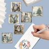 6PCS DIY Diamond Art Greeting Cards Winter Theme Congratulations Cards & Gifts
