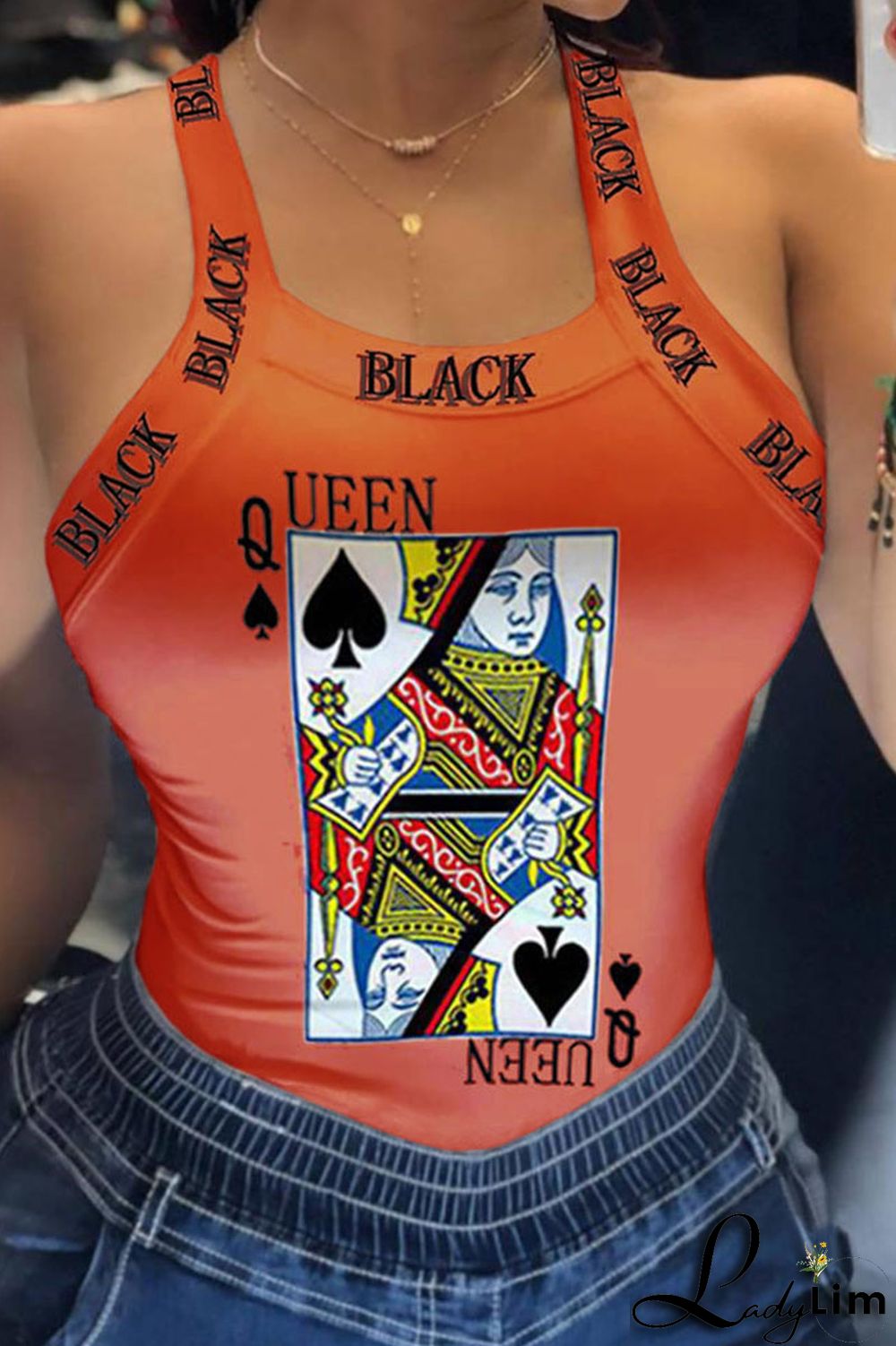 Deep Red Casual Street Print Patchwork U Neck Tops