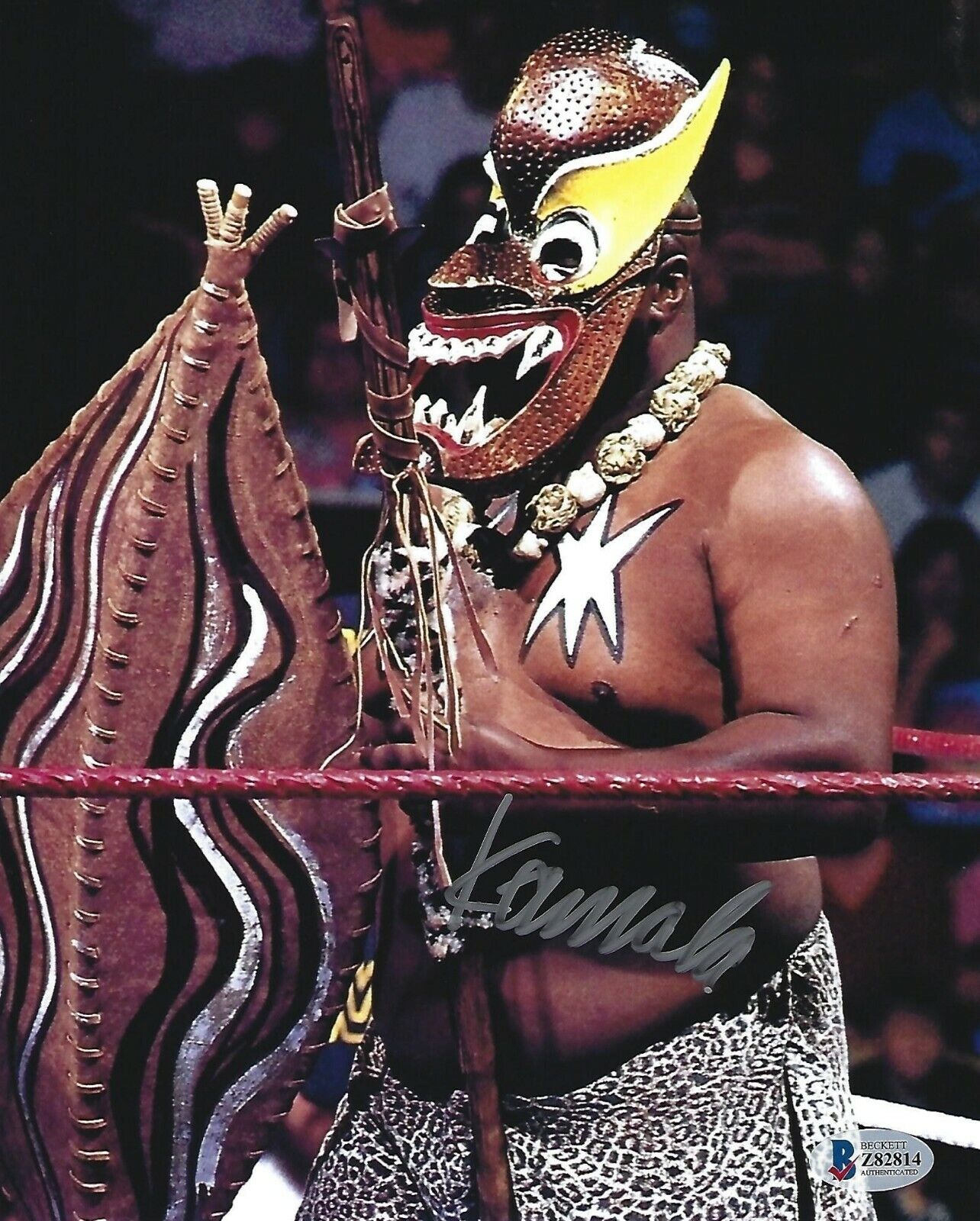 Kamala Ugandan Giant Signed 8x10 Photo Poster painting BAS COA WWE Wrestling Picture Autograph