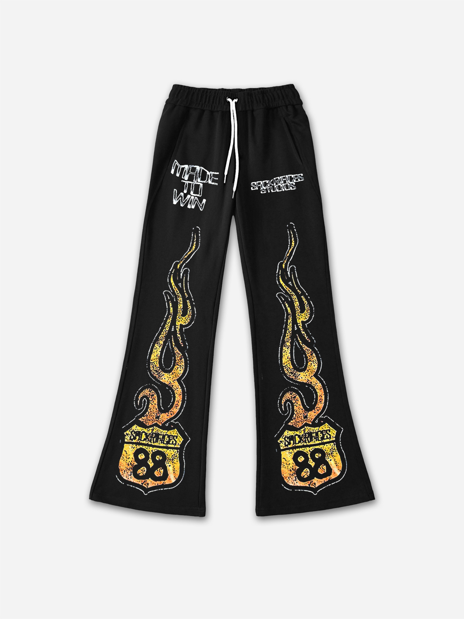 Vintage Runner Flame Street Flare Sweatpants - SOPULA