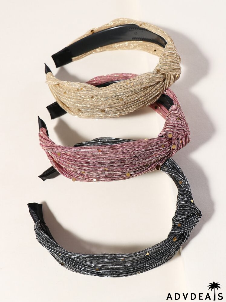 3pcs Sequin Cross Knot Hair Hoops