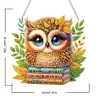 (US Only)Acrylic 2D Flat DIY Book Owl Hanging Diamond Art Kits Wall Door Decoration