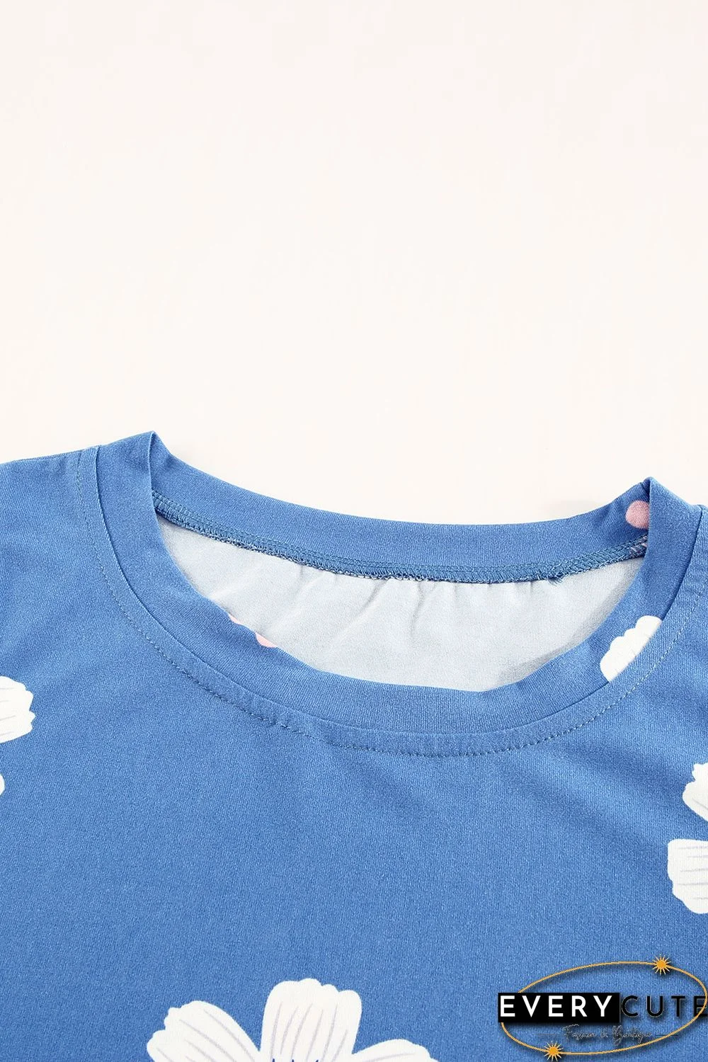 Sky Blue Crew Neck Tank Top