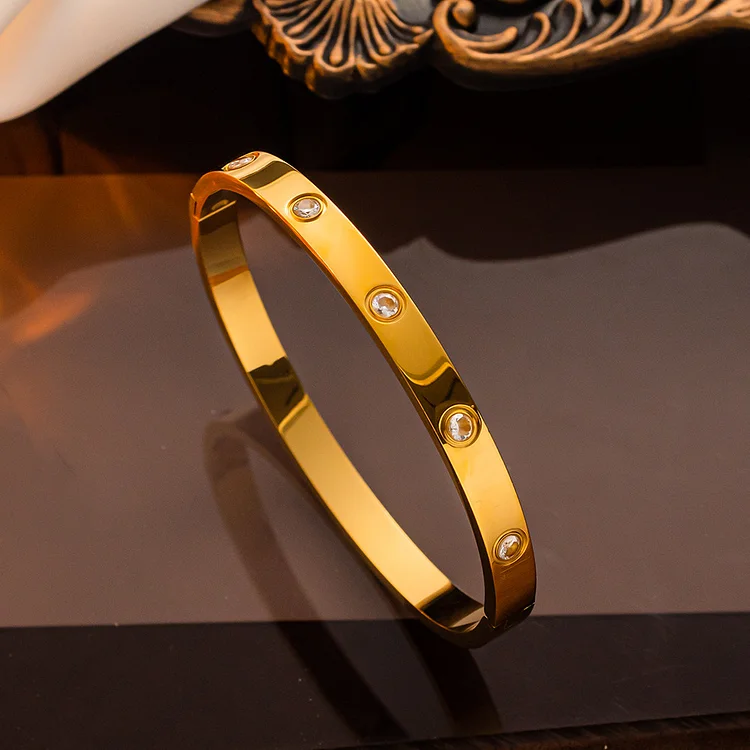 Designer Lovers' Titanium Steel Full Diamond Exquisite Luxury Bracelet_ viptrois