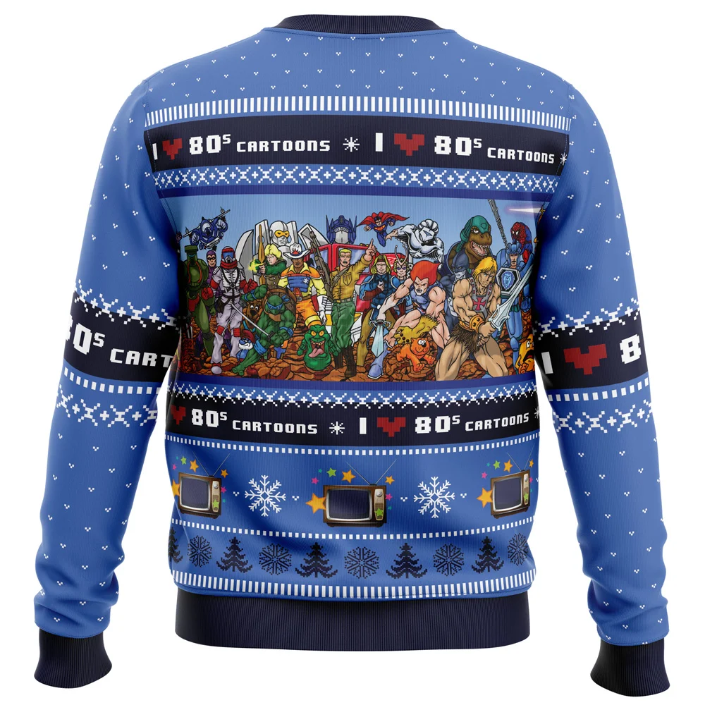 I love the 80s Cartoons Ugly Christmas Sweatshirt