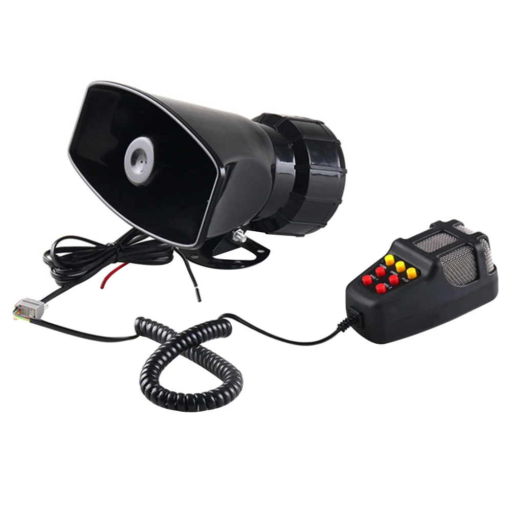 

7 Tones Car Siren Horn Square Speaker Handheld Microphone Vehicle PA System, 501 Original