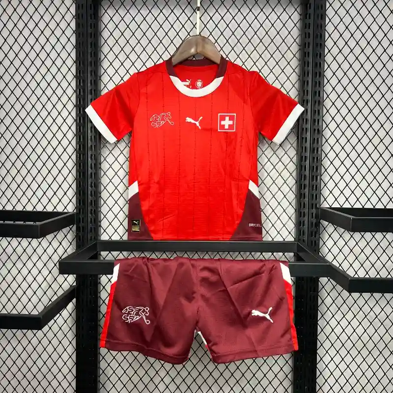 2024 Kids Switzerland Soccer Jersey Home
