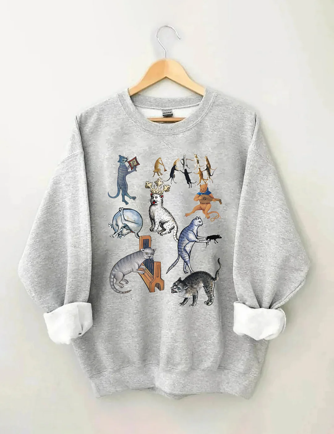 Weird Medieval Cat Party Sweatshirt