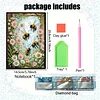Flower Bee 5D DIY Diamond Art Painting Notebook Kit 50 Pages A5 Rhinestone Art Painting Notebook Kit for Adults Beginners Holiday Birthday Gift