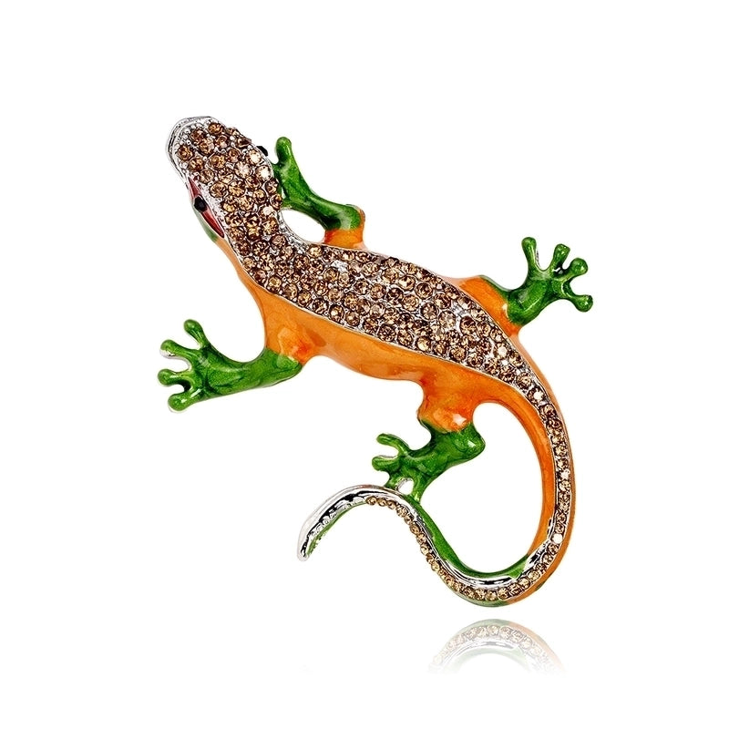 Retro Lizard Alloy Inlay Rhinestones Unisex Brooches
