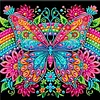 Neon-Regenbogen-Mandala-Schmetterling speziell geformte 5D-DIY-Teilbohrer-Diamanten-Punkte, Edelstein-Kunst-Kits mit Rahmen, Diamanten-Gem&auml;lde, Edelst