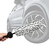 2pcs Wheel Barrel Brush Microfiber Wheel Cleaner Brush Removable Cover Auto Tire Cleaning Scrubber Auto Accessories for Car Maintenance Vehicle Wash Tool (black)