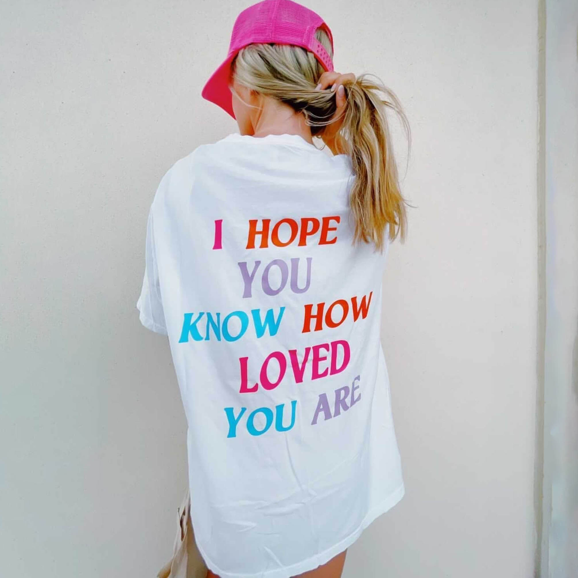 I Hope You Know How Loved You Are Printed Women's Casual Short Sleeve T-Shirt / [blueesa] /
