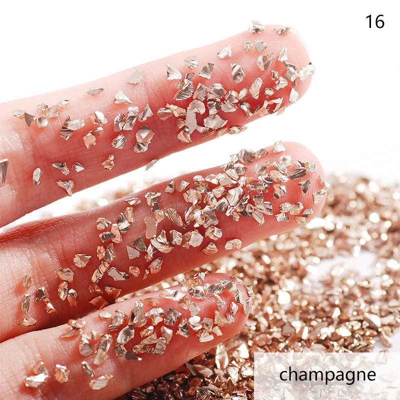 50G/bag of Nail Art Stone Jewelry DIY Electroplated Crystal Glass Irregular Crushed Stone Japanese Nail Art Decoration