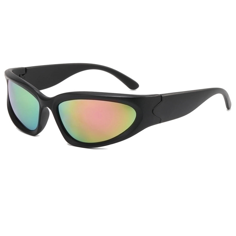 Minimalist Color Block Ac Cat Eye Full Frame Men’s Sunglasses
