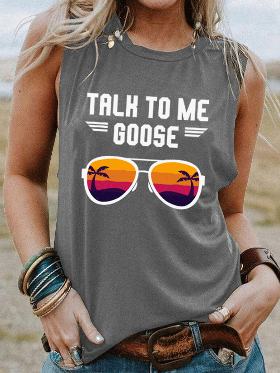 TALK TO ME GOOSE Sleeveless T-shirt