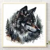(45*45cm)Wolf - Round Partial AB Drill Diamond Painting