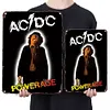 AC/DC - Panneaux en &eacute;tain m&eacute;tallique(20*30cm/30*40cm) - Musique