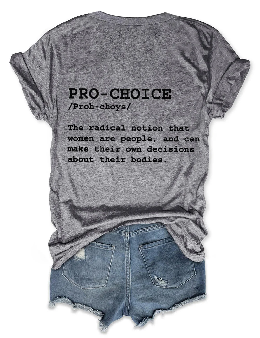 Pro Roe 1973 Pro Choice V Neck Tee