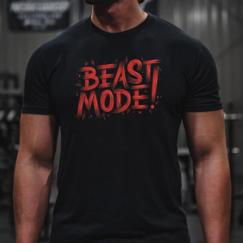 Livereid Beast Mode! Printed Men's T-shirt - Livereid