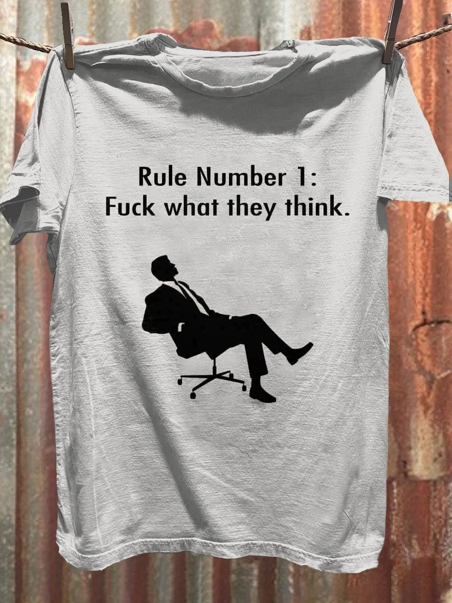 Eagerlys  Funny Rules Letter T-shirt Eagerlys