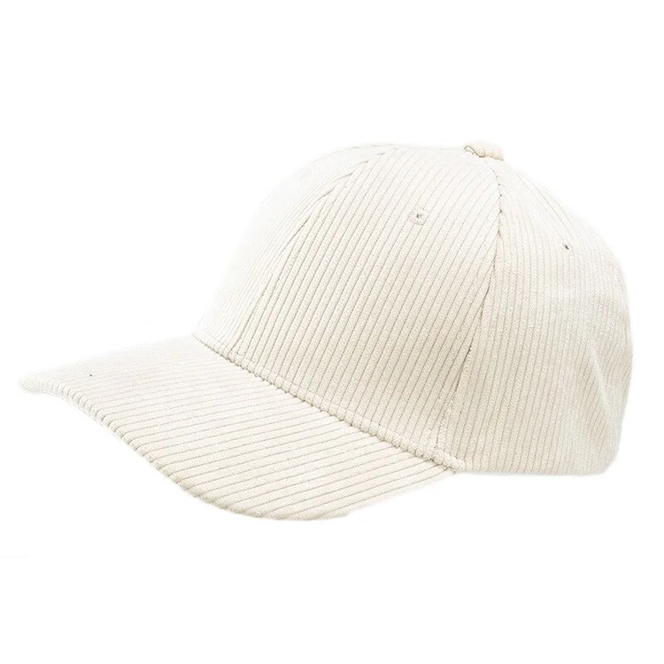 Corduroy Solid Color Unisex Adjustable Baseball Cap Sun Protection Spring Summer Men Women Dad Hat Snapback