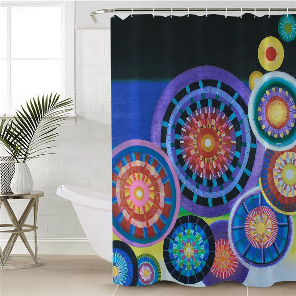 

Colorful Roses - Print Shower Curtain, 180*200cm, 501 Original
