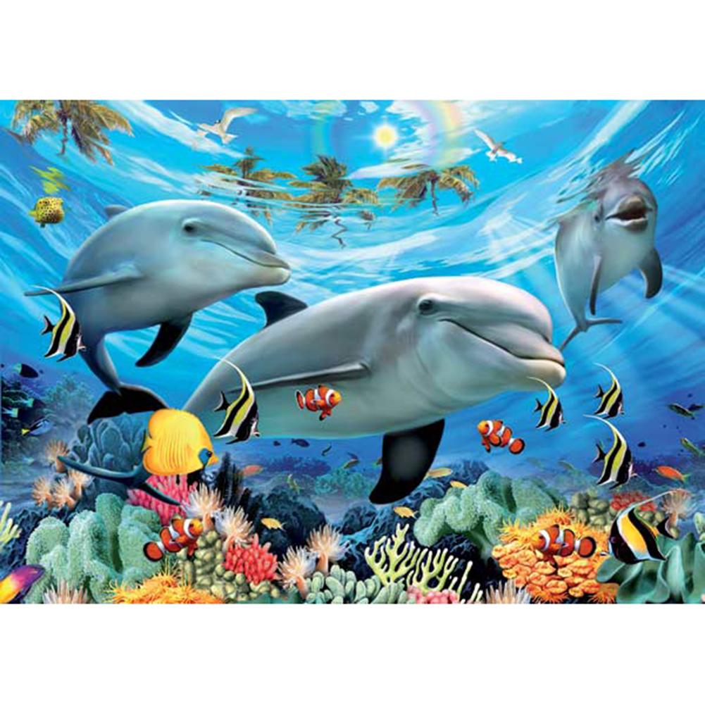 

Dolphin - Round Drill Diamond Painting - 30*40CM, 501 Original