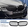 DEKEWEI G30 Grille, Single Slat Gloss Black Grill Front Kidney Grille Compatible with BMW 5 Series G30 2021 2022 2023 520i 530i 540i M550i xDrive
