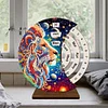 Diamond Painting Wooden Lion Moon Perpetual Calendar