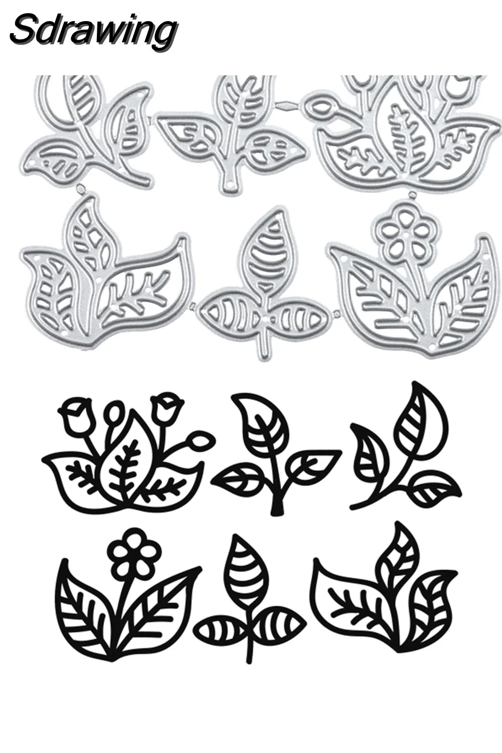 Sdrawing Leaf Series Metal Cutting Dies Flower Scrapbooking for Making Cards Decorative Embossing DIY Crafts Stencils Die Cuts