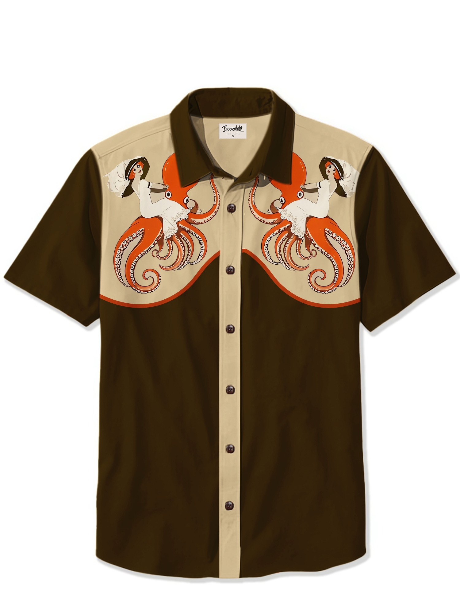 Retro Octopus Girl - 100% Cotton Shirt
