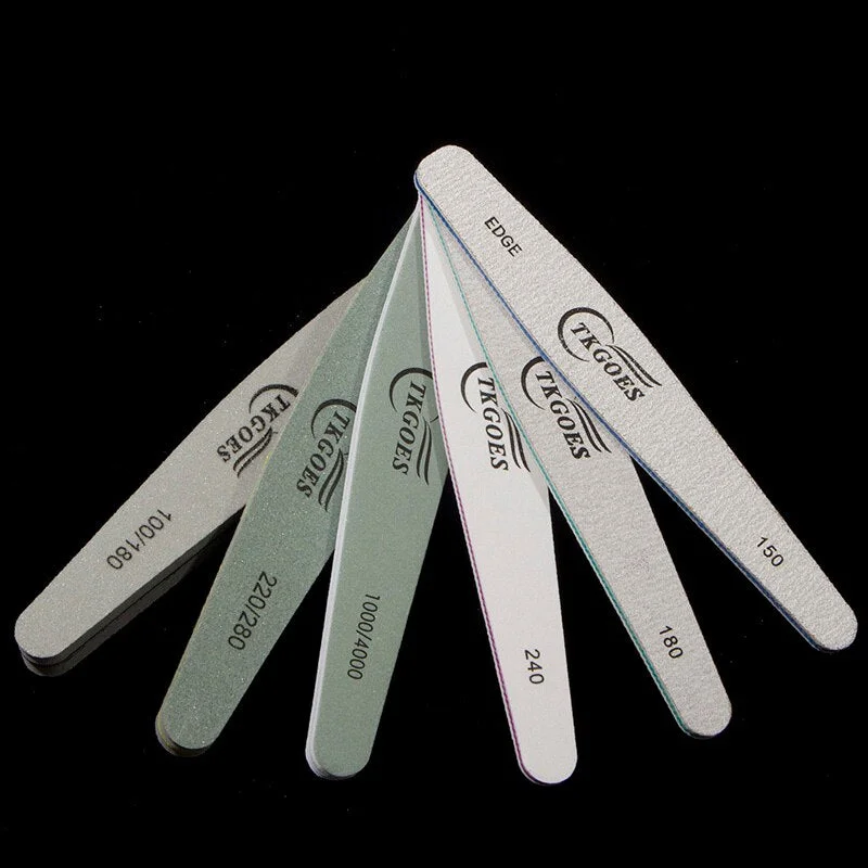 6pcs/set Nail Files Grit 110 150 180 220 240 280 1000 4000 Nail Buffer Slim kit Set 6 styles Available Manicure Pedicure-Nail Inspo