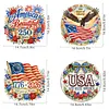 4Pcs Diamond Painting 250th Anniversary of the US Window Pendants Suncatcher Hanging Kits for Home Porch Farmhouse