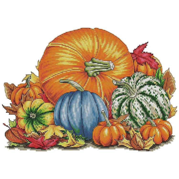 Pumpkin - 14CT Joy Sunday Stamped Cross Stitch(41*30cm)