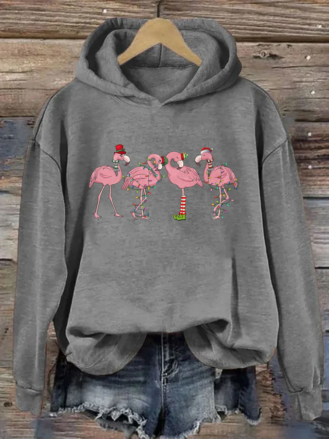 Flamingo Christmas Hoodie