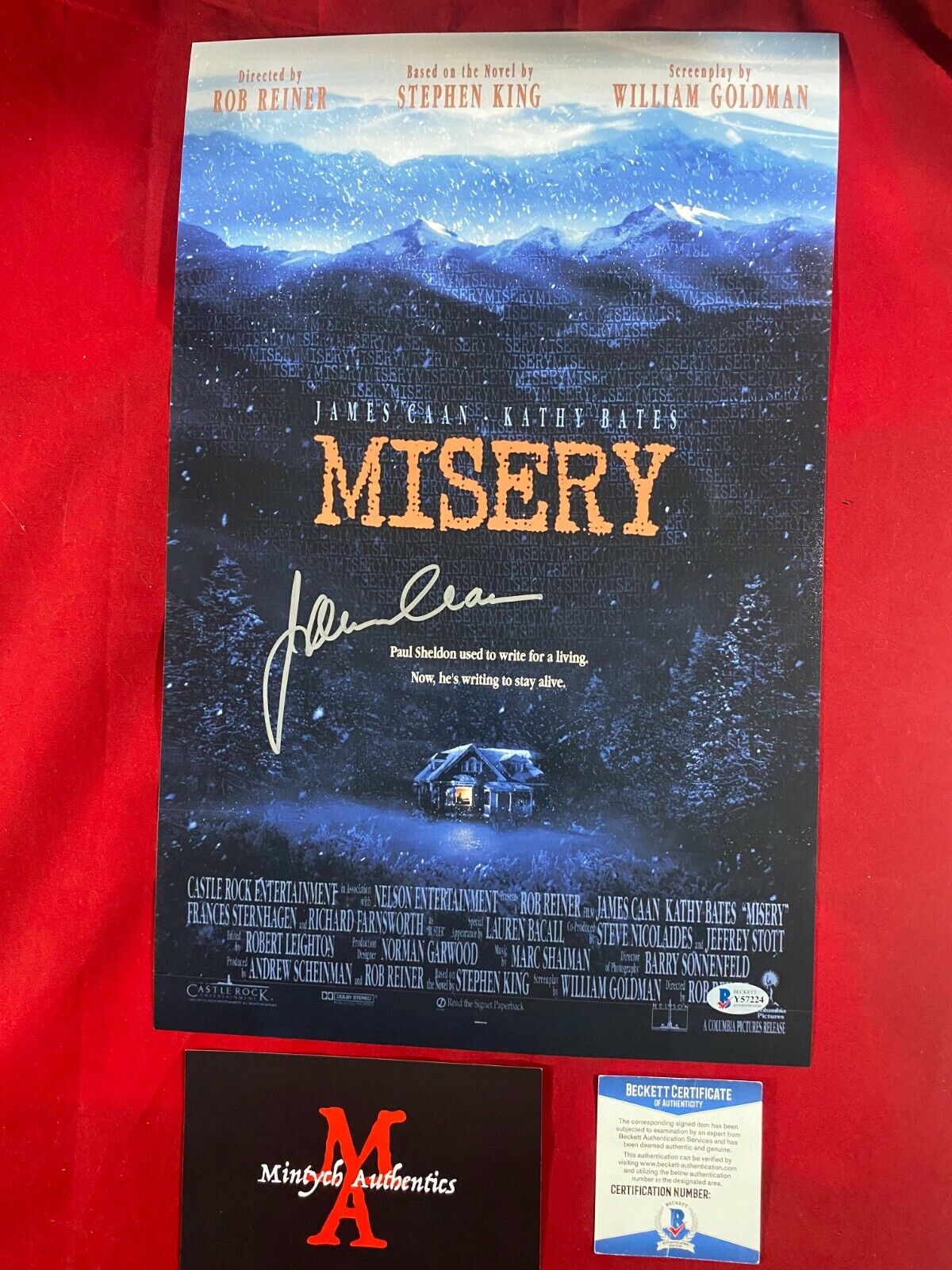 JAMES CAAN AUTOGRAPHED SIGNED 11x17 Photo Poster painting! MISERY! BECKETT COA! STEPHEN KING!