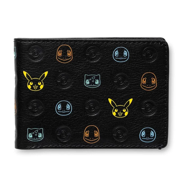 Pokémon Center × Fossil: Kanto First Partners Black Leather Bronson Wallet