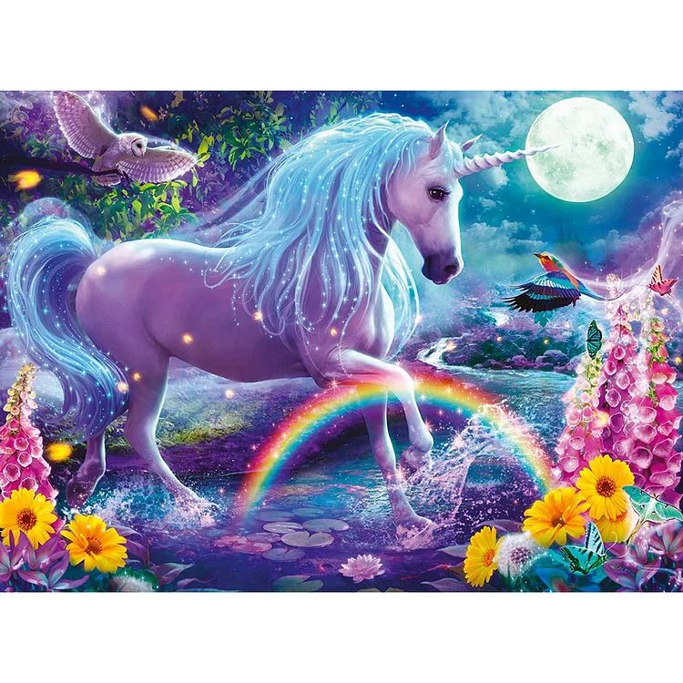 Rainbow Unicorn - Full Round - Diamond Painting(40*30cm)