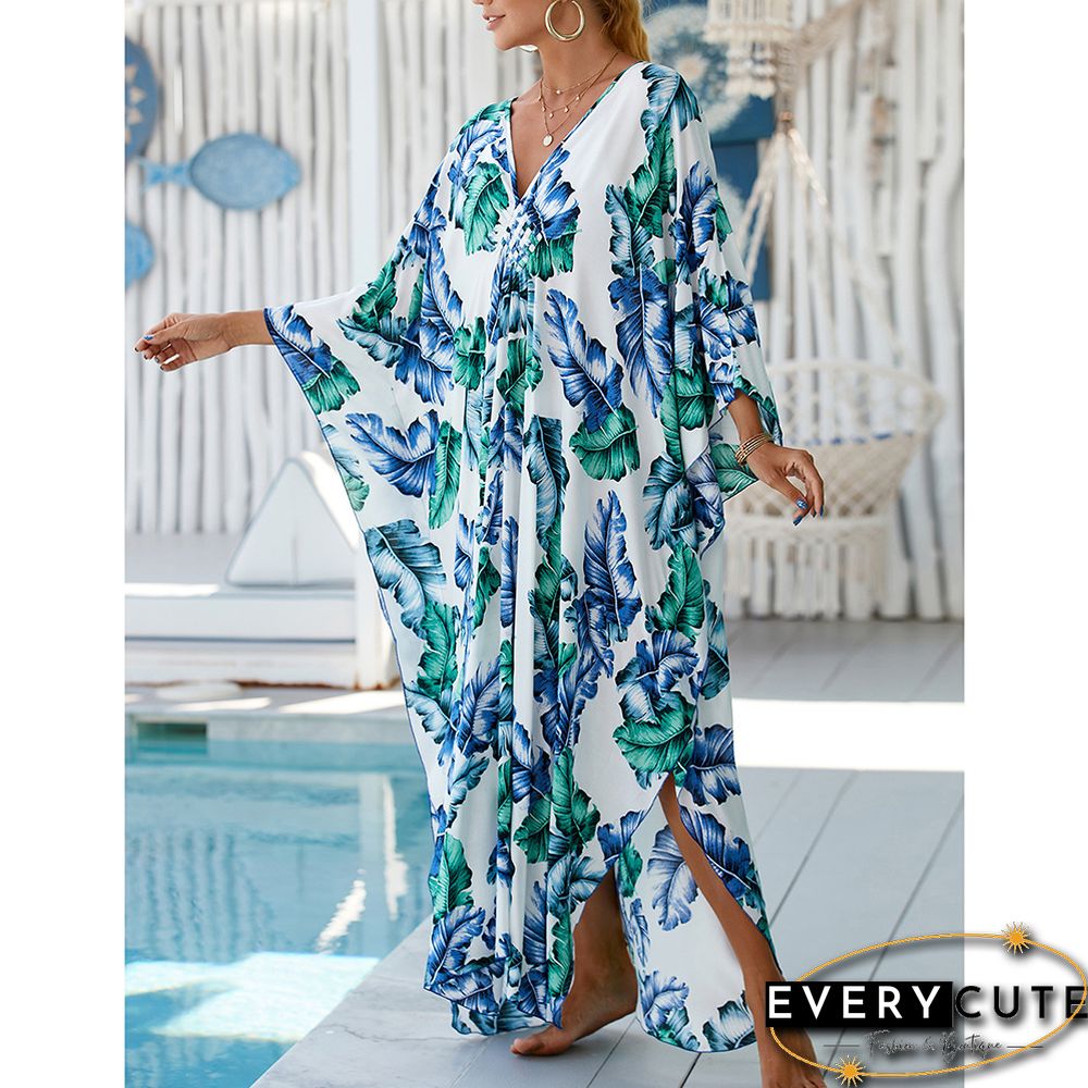 Lake Blue Print Long Kinimo Beachwear