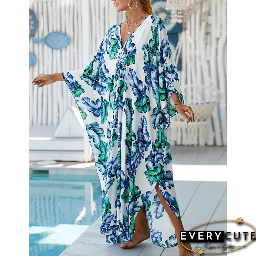 Lake Blue Print Long Kinimo Beachwear