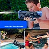 Electric water gun, automatic water gun for adults and children, 500CC large capacity water gun with clip, outdoor water gun toy
