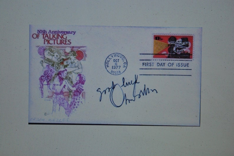 ORSON WELLES Signed Fdc Envelope 50th Anniversary of Talking Pictures wCOA