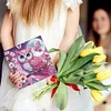 (US Local)6Pcs Owl Butterfly Diamond Painting Greeting Card for Holiday Party Favors