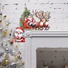 DIY Xmas Diamond Art Door Corner Pendants Wooden Door Decoration Kit