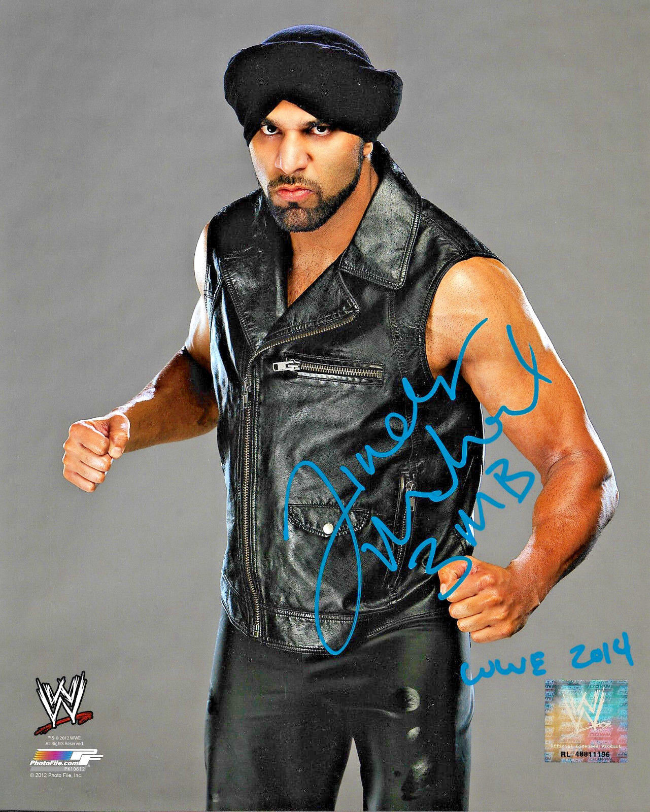 WWE JINDER MAHAL HAND SIGNED AUTOGRAPHED 8X10 Photo Poster paintingFILE Photo Poster painting WITH COA 3MB